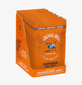 Peppered Beef Jerky by Raging Bull Snacks 10x28g