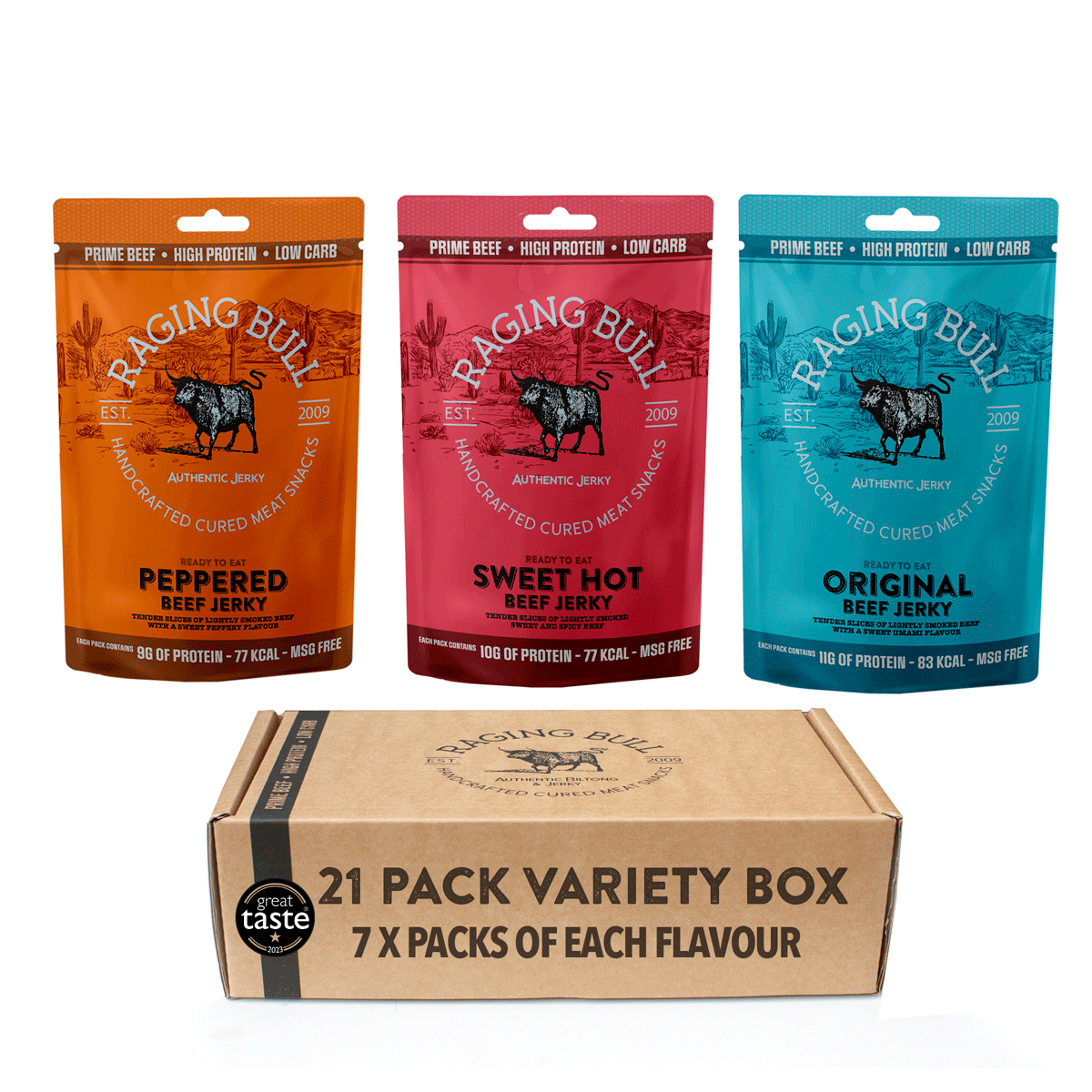 Jerky Variety Box – 21 Snack Bags